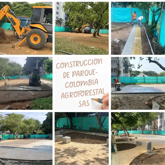 Construcción y mantenimiento de canchas y parques · Canchas y parques, Colombia Agroforestal